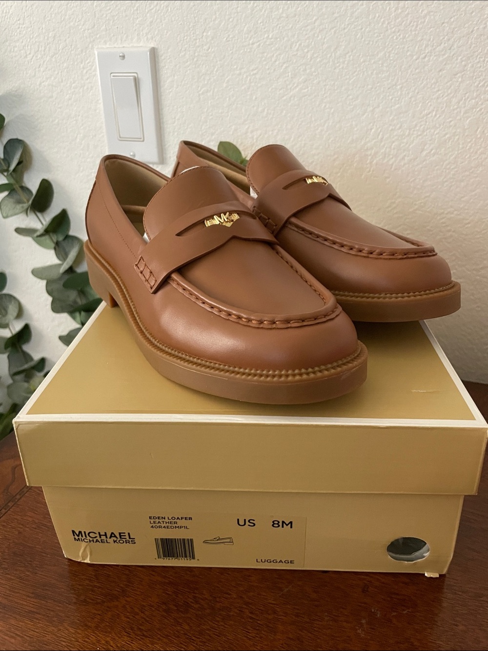 Michael Michael Kors Brown Leather Loafers Women’s Size 8